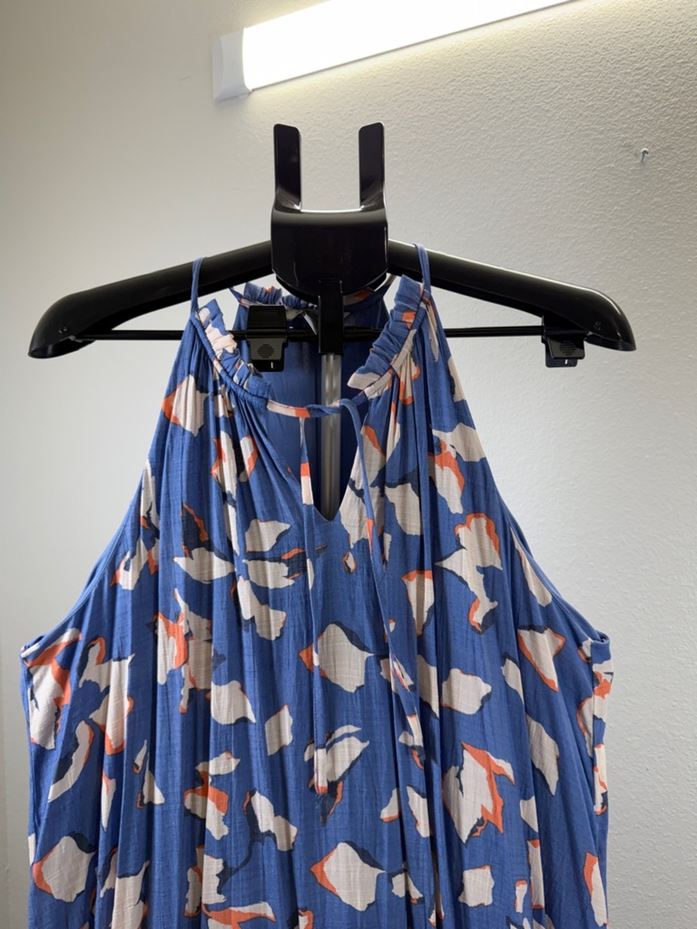 Nine West Blue Abstract Floral Halter Maxi Dress - Picture 4 of 10